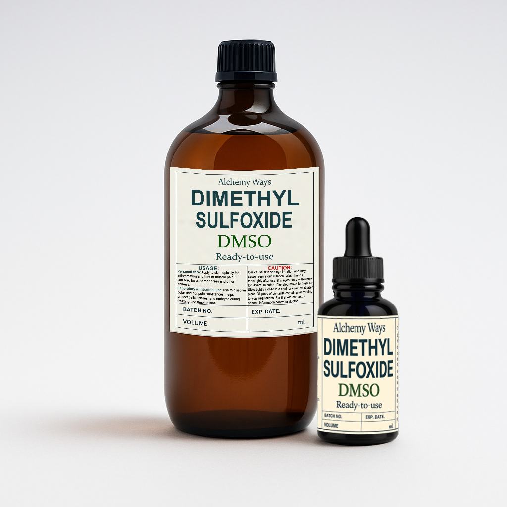 DMSO Dimethyl Sulfoxide 99.9% Pure Pharmaceutical Grade Solvent 500ml + 50ml