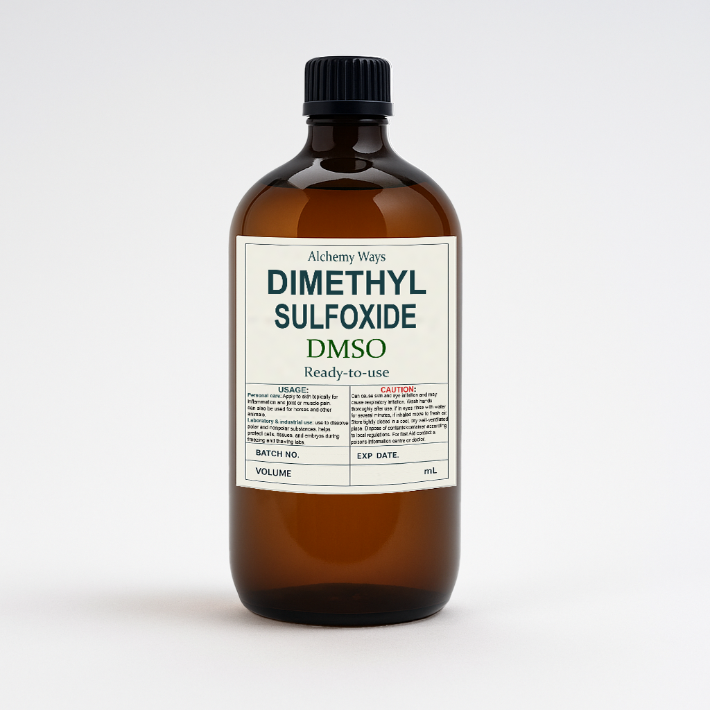 DMSO Undiluted Dimethyl Sulfoxide 99.9% Pharmaceutical Grade Solvent Bulk size